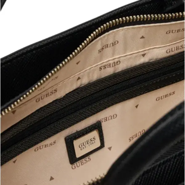 Guess - Γυναικεία Τσάντα Χειρός Bolena Saffiano HWZG9207760-BLA Μαύρο HWZG9207760-BLA