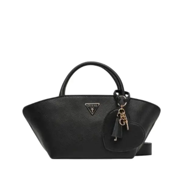 Guess - Γυναικεία Τσάντα Χειρός Bolena Saffiano HWZG9207760-BLA Μαύρο