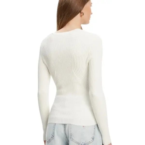Guess - Γυναικείο Πουλόβερ Maglieria Hanna W5YR08Z0040-G012 Λευκό W5YR08Z0040-G012