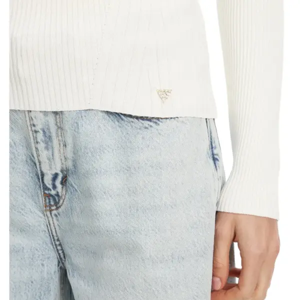 Guess - Γυναικείο Πουλόβερ Maglieria Hanna W5YR08Z0040-G012 Λευκό W5YR08Z0040-G012