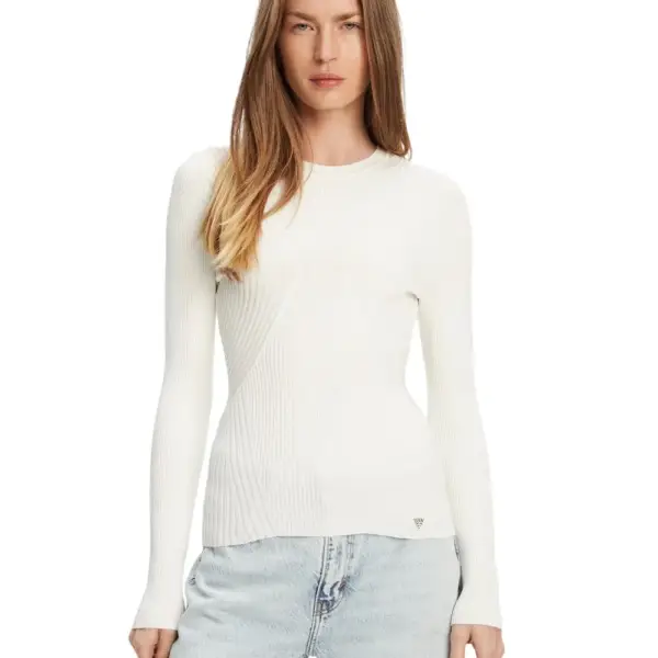 Guess - Γυναικείο Πουλόβερ Maglieria Hanna W5YR08Z0040-G012 Λευκό
