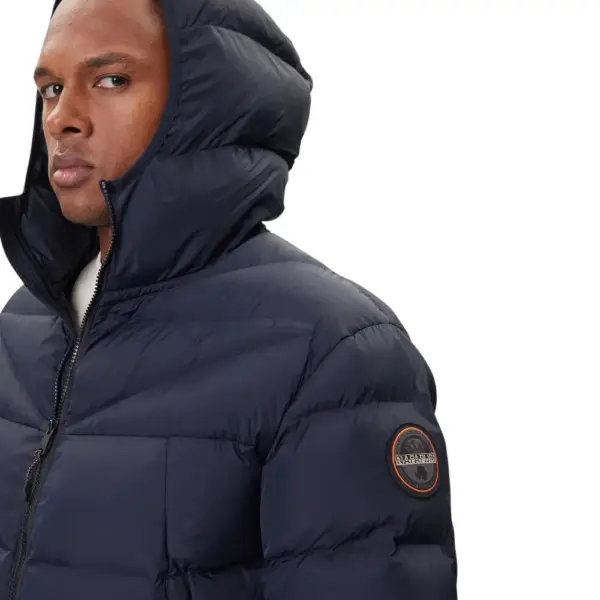 Napapijri - Ανδρικό Μπουφάν Χειμωνιάτικο A-Molveno Regular Fit NP0A88V2-176 Μπλε Σκούρο NP0A88V2-176