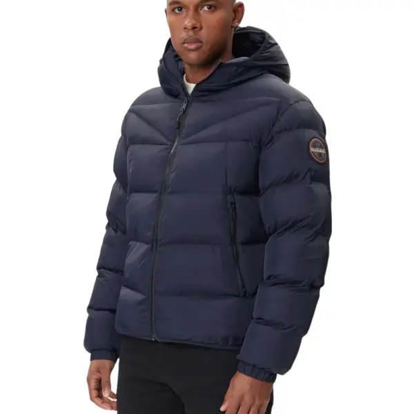 Napapijri - Ανδρικό Μπουφάν Χειμωνιάτικο A-Molveno Regular Fit NP0A88V2-176 Μπλε Σκούρο