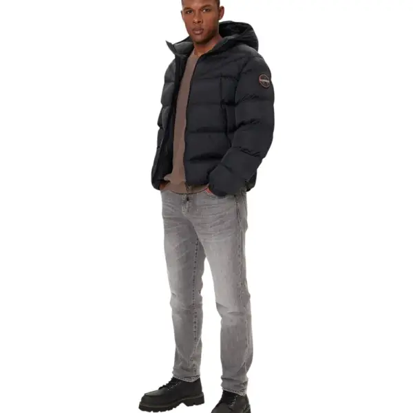 Napapijri - Ανδρικό Μπουφάν Χειμωνιάτικο A-Molveno Regular Fit NP0A88V2-941 Μαύρο NP0A88V2-941