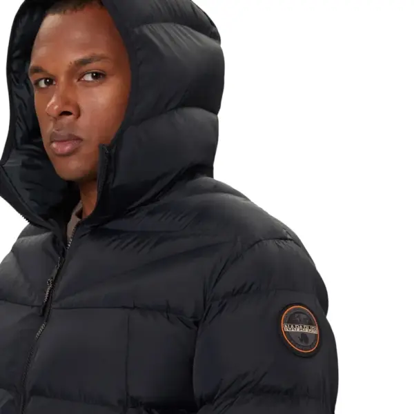 Napapijri - Ανδρικό Μπουφάν Χειμωνιάτικο A-Molveno Regular Fit NP0A88V2-941 Μαύρο NP0A88V2-941