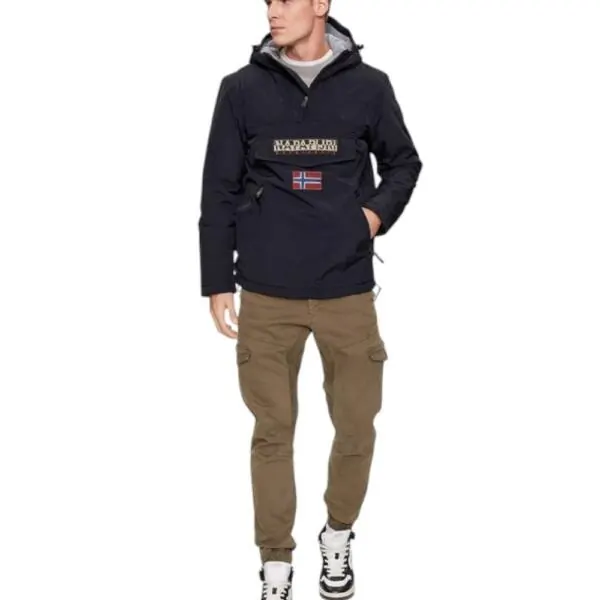 Napapijri - Ανδρικό Μπουφάν Χειμωνιάτικο Anorak Rainforest Pocket 2 Regular Fit NP0A4GMD-041 Μαύρο NP0A4GMD-041