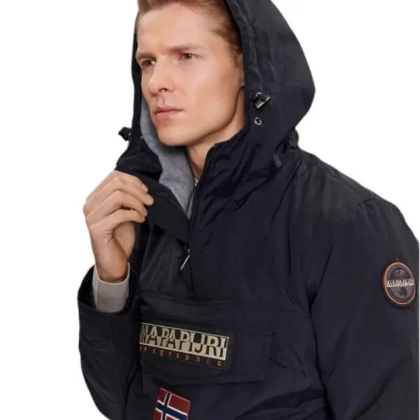 Napapijri - Ανδρικό Μπουφάν Χειμωνιάτικο Anorak Rainforest Pocket 2 Regular Fit NP0A4GMD-041 Μαύρο NP0A4GMD-041