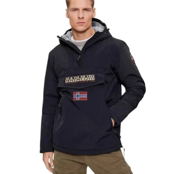 Napapijri - Ανδρικό Μπουφάν Χειμωνιάτικο Anorak Rainforest Pocket 2 Regular Fit NP0A4GMD-041 Μαύρο