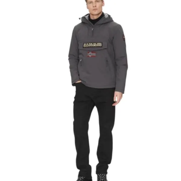 Napapijri - Ανδρικό Μπουφάν Χειμωνιάτικο Anorak Rainforest Pocket 2 Regular Fit NP0A4GMD-H98 Γκρι NP0A4GMD-H98