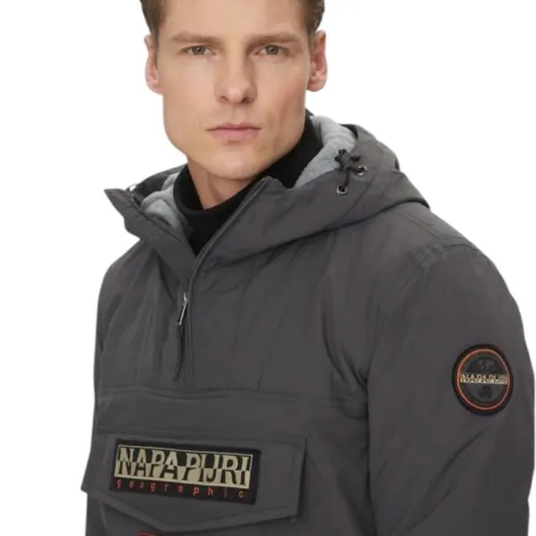 Napapijri - Ανδρικό Μπουφάν Χειμωνιάτικο Anorak Rainforest Pocket 2 Regular Fit NP0A4GMD-H98 Γκρι NP0A4GMD-H98