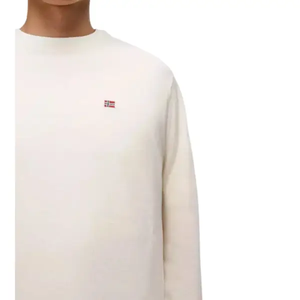 Napapijri - Ανδρικό Πουλόβερ Damavand Regular Fit NP0A4GJU-N1J Εκρού NP0A4GJUN1J