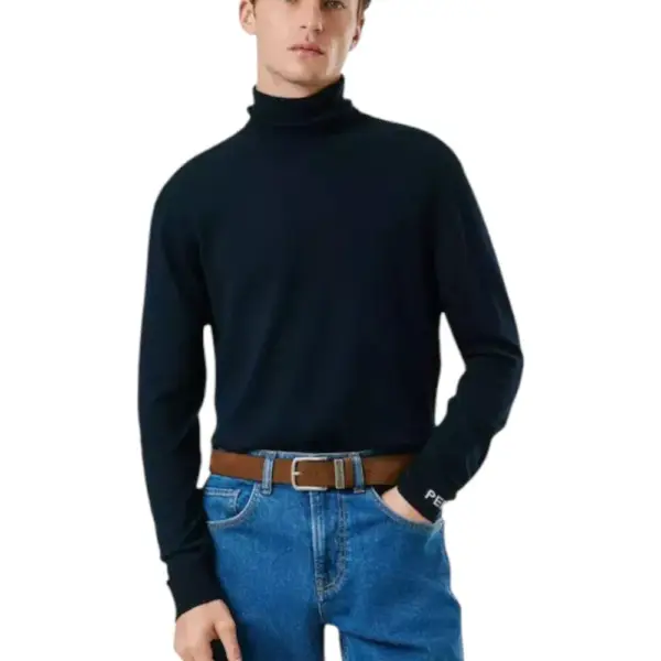 Pepe Jeans - Ανδρικό Πουλόβερ Ζιβάγκο Andre Turtle PM7000011-594 Μπλε Σκούρο