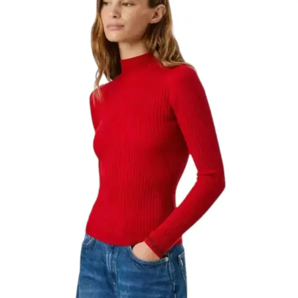 Pepe Jeans - Γυναικείο Πουλόβερ Ημιζιβάγκο Regular Fit PL7000026-264 Κόκκινο