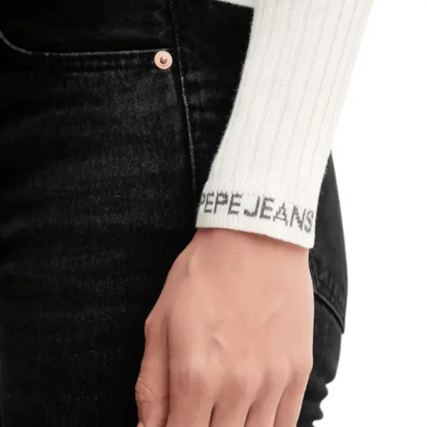 Pepe Jeans - Γυναικείο Πουλόβερ Ημιζιβάγκο Regular Fit PL7000026-808 Εκρού PL7000026-808