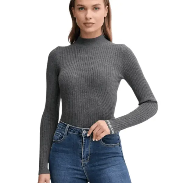 Pepe Jeans - Γυναικείο Πουλόβερ Ημιζιβάγκο Regular Fit PL7000026-963 Γκρι