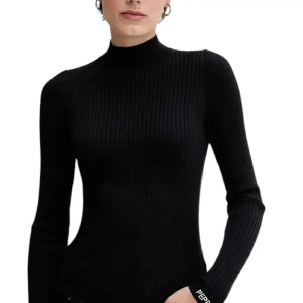 Pepe Jeans - Γυναικείο Πουλόβερ Ημιζιβάγκο Regular Fit PL7000026-999 Μαύρο PL7000026-999