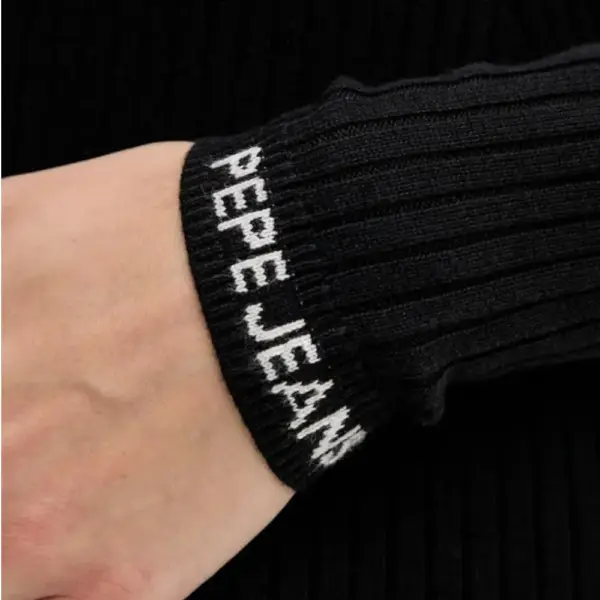 Pepe Jeans - Γυναικείο Πουλόβερ Ημιζιβάγκο Regular Fit PL7000026-999 Μαύρο PL7000026-999