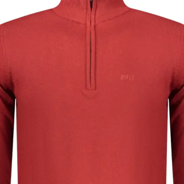 Rifle Jeans - Ανδρικό Πουλόβερ Half Zip Regular Fit RFTR072-RED Κόκκινο RFTR072-RED