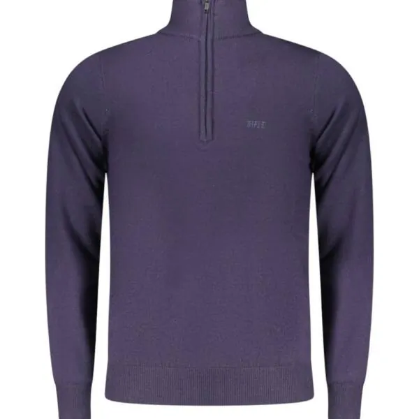 Rifle Jeans - Ανδρικό Πουλόβερ Half Zip Regular Fit RFTR072-BLU Μπλε Σκούρο