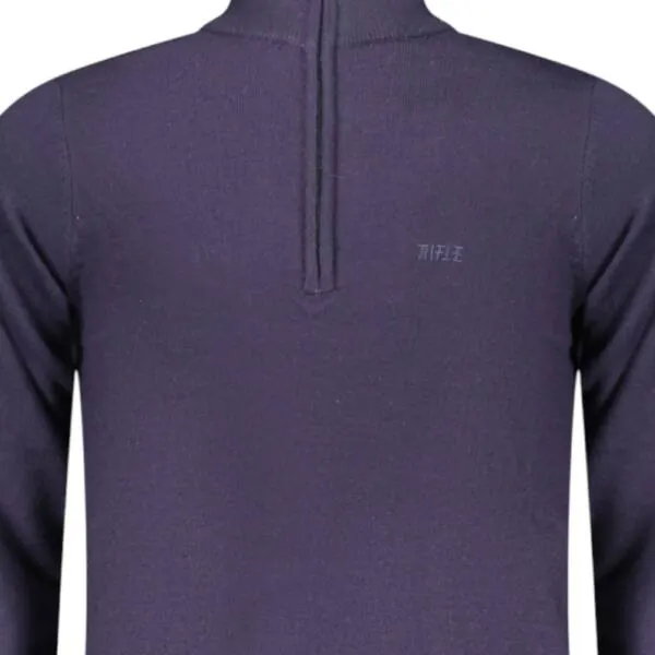 Rifle Jeans - Ανδρικό Πουλόβερ Half Zip Regular Fit RFTR072-BLU Μπλε Σκούρο RFTR072-BLUE