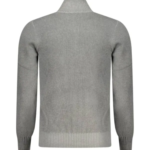 Rifle Jeans - Ανδρικό Πουλόβερ Half Zip Regular Fit RFTR436-GMELAN Γκρι RFTR436-GMELAN