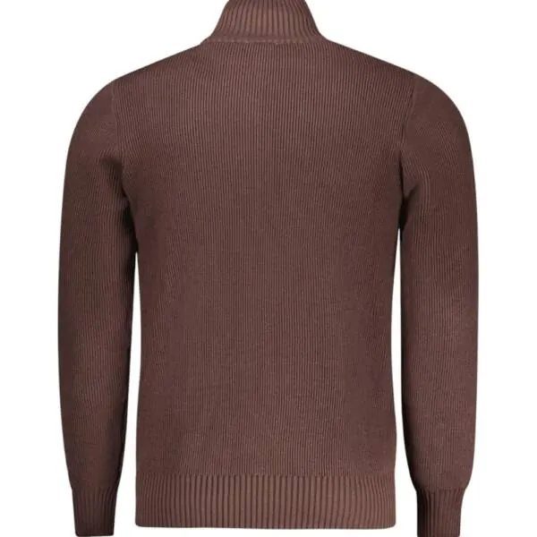 Rifle Jeans - Ανδρικό Πουλόβερ Half Zip Regular Fit RFTR436-MORO Καφέ RFTR436-MORO