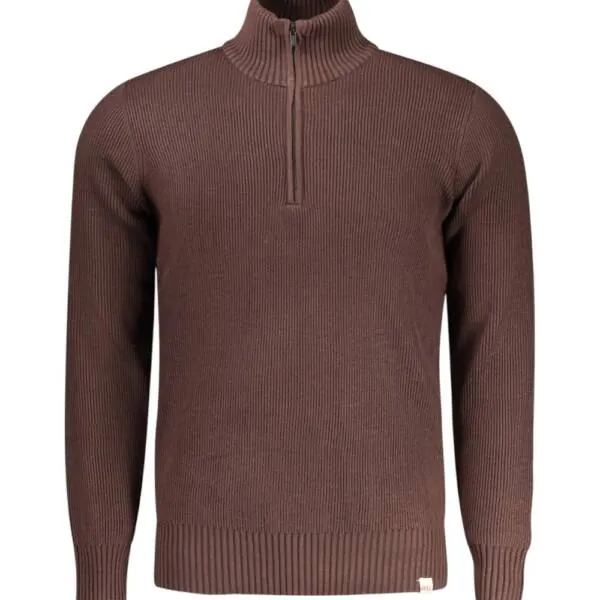 Rifle Jeans - Ανδρικό Πουλόβερ Half Zip Regular Fit RFTR436-MORO Καφέ