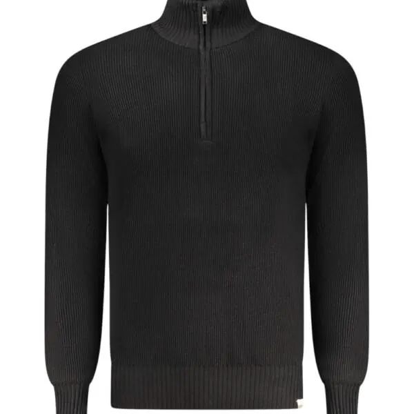 Rifle Jeans - Ανδρικό Πουλόβερ Half Zip Regular Fit RFTR436-NERO Μαύρο