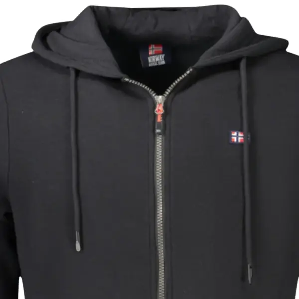 Scuola Nautica Italiana - Ανδρική Ζακέτα Φούτερ 849442-BLACK Μαύρο 849442-BLACK