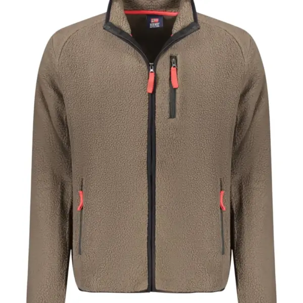 Scuola Nautica Italiana - Ανδρική Ζακέτα Φούτερ Fleece 839506-FALCON Καφέ