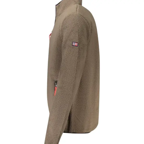 Scuola Nautica Italiana - Ανδρική Ζακέτα Φούτερ Fleece 839506-FALCON Καφέ 839506-FALCON