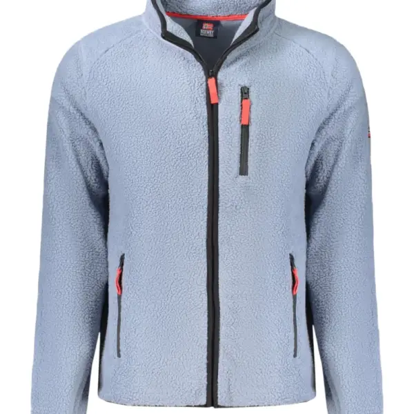 Scuola Nautica Italiana - Ανδρική Ζακέτα Φούτερ Fleece 839506-TYPHOO Γκρι Γαλάζιο