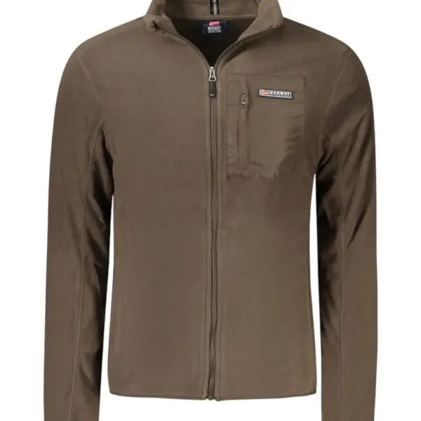 Scuola Nautica Italiana - Ανδρική Ζακέτα Φούτερ Fleece 859505-FALCON Καφέ