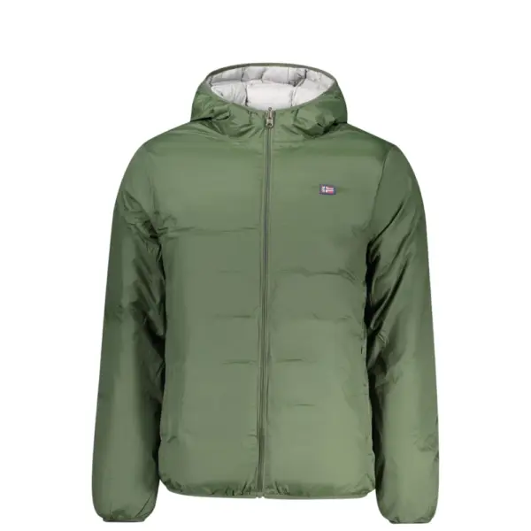 Scuola Nautica Italiana - Ανδρικό Χειμωνιάτικο Μπουφάν Reversible Puffer 859155-ARMY Πράσινο/Γκρι