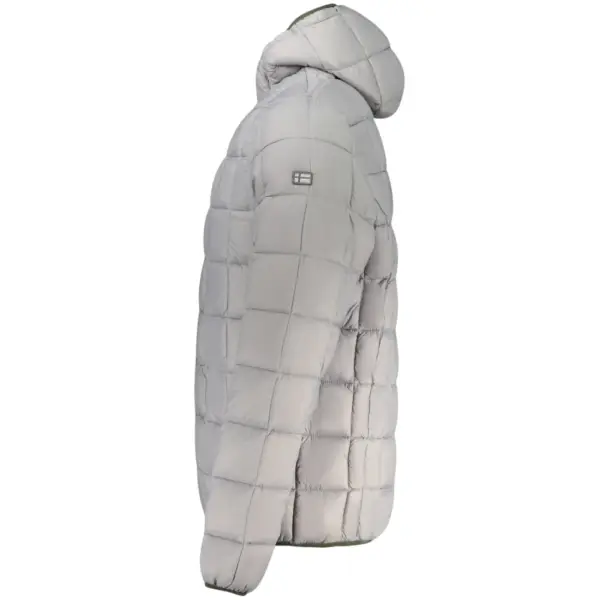 Scuola Nautica Italiana - Ανδρικό Χειμωνιάτικο Μπουφάν Reversible Puffer 859155-ARMY Πράσινο/Γκρι 859155-ARMY