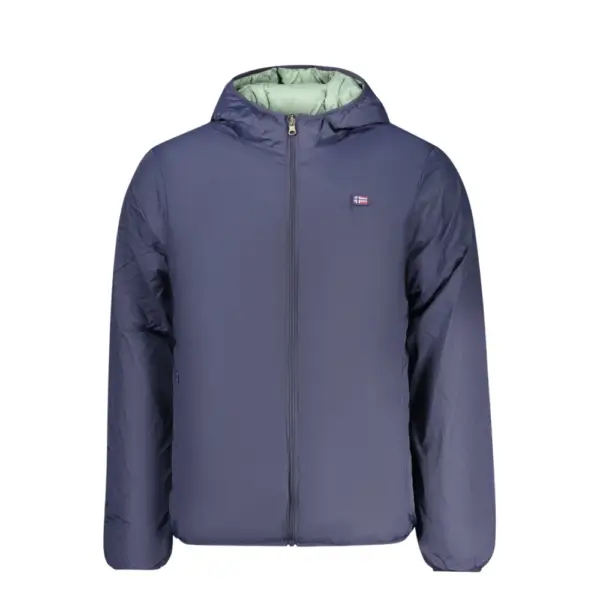 Scuola Nautica Italiana - Ανδρικό Χειμωνιάτικο Μπουφάν Reversible Puffer 859155-NAVY Μπλε Σκούρο/Πράσινο