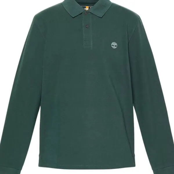 Timberland - Ανδρική Μακρυμάνικη Μπλούζα Polo River TB0A6VY6-317 Πράσινο TB0A6VY6317