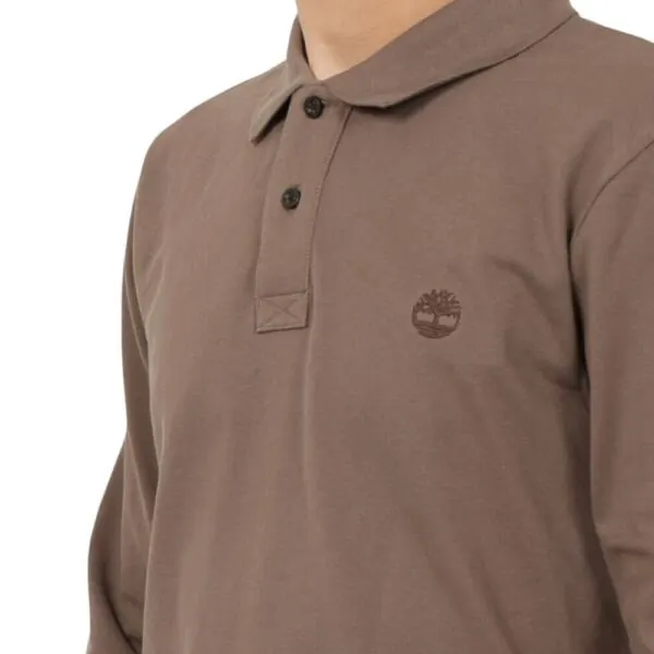 Timberland - Ανδρική Μακρυμάνικη Μπλούζα Polo River TB0A6VY6-BK0 Καφέ TB0A6VY6BK0