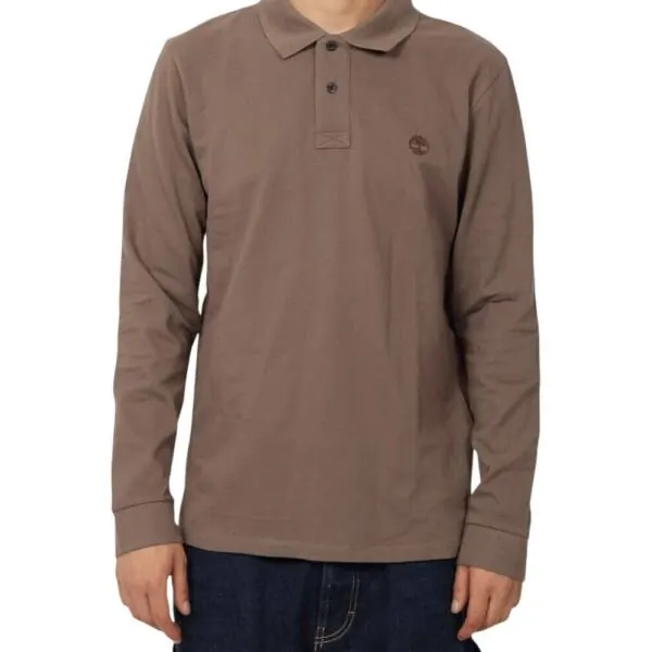 Timberland - Ανδρική Μακρυμάνικη Μπλούζα Polo River TB0A6VY6-BK0 Καφέ