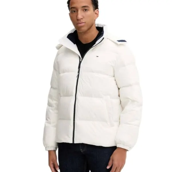 Tommy Hilfiger - Ανδρικό Αδιάβροχο Μπουφάν Tjm Essential Down Regular Fit DM0DM19786-YBL Λευκό