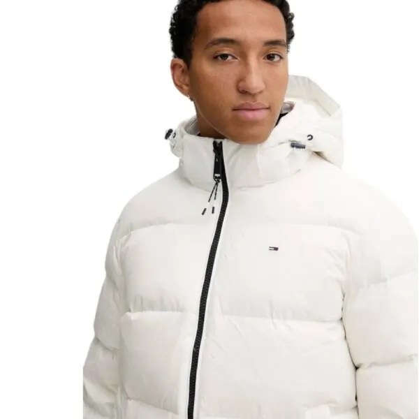 Tommy Hilfiger - Ανδρικό Αδιάβροχο Μπουφάν Tjm Essential Down Regular Fit DM0DM19786-YBL Λευκό DM0DM19786-YBL