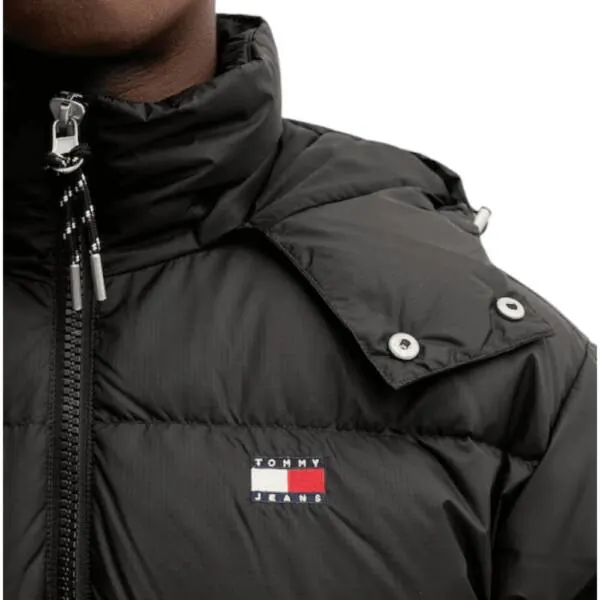 Tommy Hilfiger - Ανδρικό Πουπουλένιο Μπουφάν Puffer Tjm Alaska DM0DM22036-BDS Μαύρο DM0DM22036-BDS