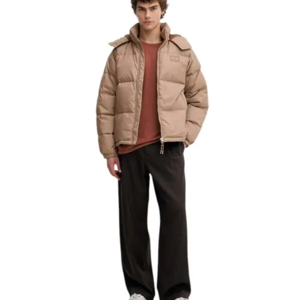 Tommy Hilfiger - Ανδρικό Πουπουλένιο Μπουφάν Puffer Tjm Alaska DM0DM22036-AFE Μπεζ DM0DM22036-AFE