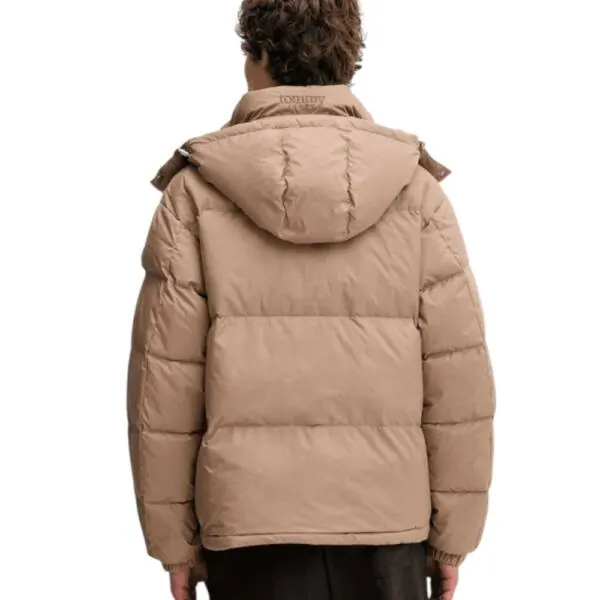 Tommy Hilfiger - Ανδρικό Πουπουλένιο Μπουφάν Puffer Tjm Alaska DM0DM22036-AFE Μπεζ DM0DM22036-AFE