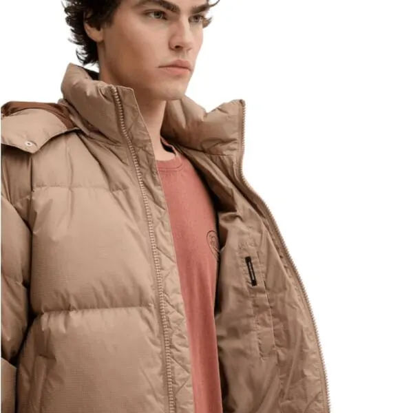 Tommy Hilfiger - Ανδρικό Πουπουλένιο Μπουφάν Puffer Tjm Alaska DM0DM22036-AFE Μπεζ DM0DM22036-AFE