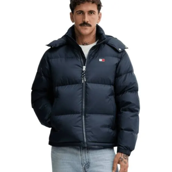 Tommy Hilfiger - Ανδρικό Πουπουλένιο Μπουφάν Puffer Tjm Alaska DM0DM22036-C1G Μπλε Σκούρο