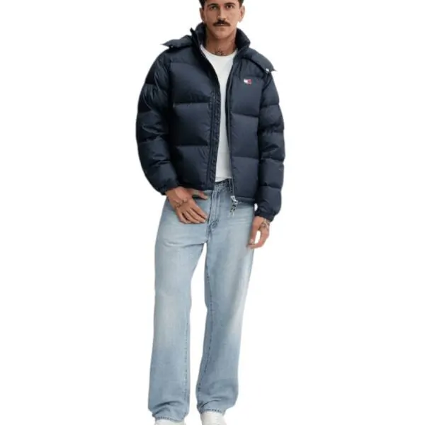 Tommy Hilfiger - Ανδρικό Πουπουλένιο Μπουφάν Puffer Tjm Alaska DM0DM22036-C1G Μπλε Σκούρο DM0DM22036-C1G