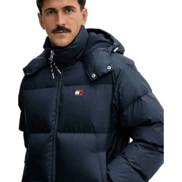 Tommy Hilfiger - Ανδρικό Πουπουλένιο Μπουφάν Puffer Tjm Alaska DM0DM22036-C1G Μπλε Σκούρο DM0DM22036-C1G