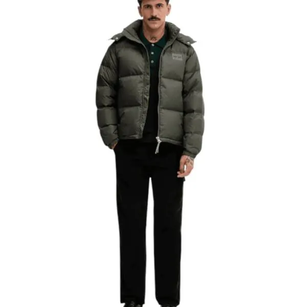 Tommy Hilfiger - Ανδρικό Πουπουλένιο Μπουφάν Puffer Tjm Alaska DM0DM22036-MRH Πράσινο DM0DM22036-MRH