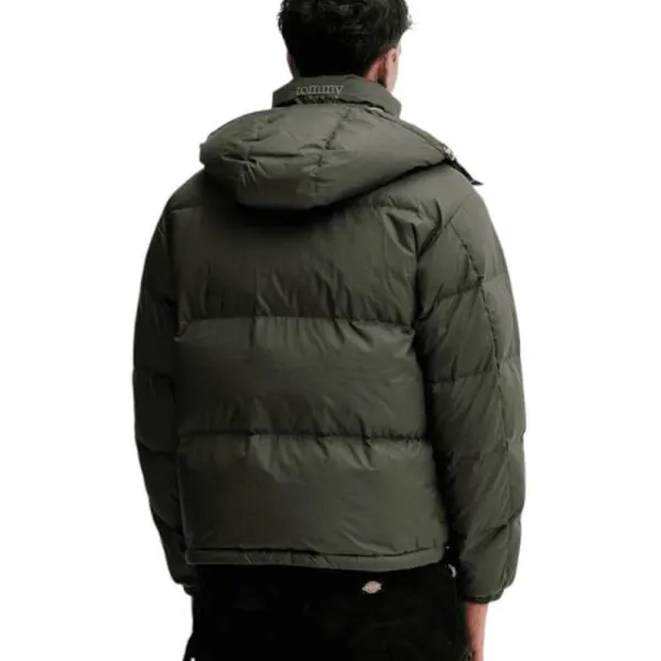 Tommy Hilfiger - Ανδρικό Πουπουλένιο Μπουφάν Puffer Tjm Alaska DM0DM22036-MRH Πράσινο DM0DM22036-MRH